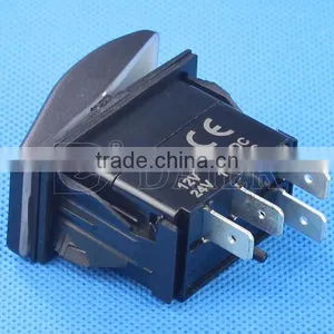 1 Lens 4 Pins ON-OFF Waterproof Rocker Switch With Two Red Lights thumbnail-4