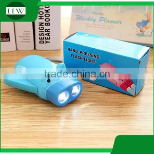 Cartoon Pig Animal Eco Mini Portable Plastic Hand Crank Pressing Led Torch Flashlight With Rope thumbnail-3