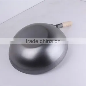 Carbon Steel Material Machine Made Two Handle Steel Wok thumbnail-6