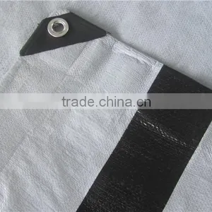 Reinforced Black Band Refugee Tarpaulin, Great Volume Relif Tent Tarpaulin, Tent Covering LDPE Tarpaulin thumbnail-4
