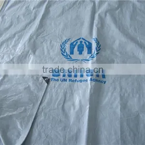 Refugee Camp Tarpaulin, UN Purchasing Tarpaulin, Waterproof Covering Refugee Tarpaulin thumbnail-1