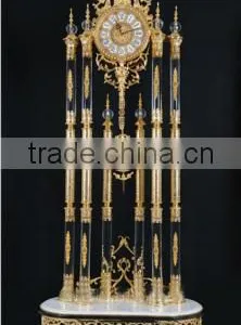 Brilliant Crystal Combined Gold Gilt Brass and Marble Clock, Home Decorative Pendulum Clock thumbnail-4