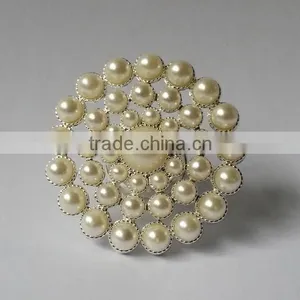 Wedding Napkin Ring ,ivory Peals Napkin Ring thumbnail-1