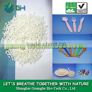 GH401-High Purity Environmental Recycled Compostable PLA Plastic Granules for Injection Molding thumbnail-1