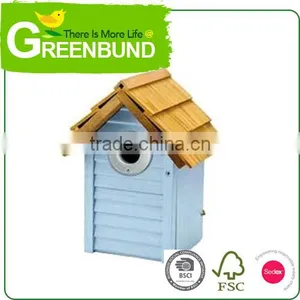 Chinese Bird House Wooden Decorated Ceramic Wild Bird Care thumbnail-1
