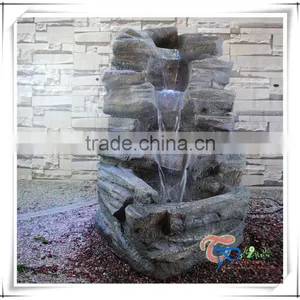 High Quality Outdoor Rock Garden Resin Water Fountain thumbnail-2