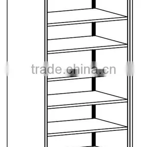 Adjustable 5 Shelves Open Shelf Bookcase Office File Cabinet Filing Document Cupboards thumbnail-1