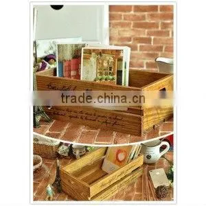 Home Decorative Wooden Tray Beautiful Wood Storage Tray Fruit Tray thumbnail-1