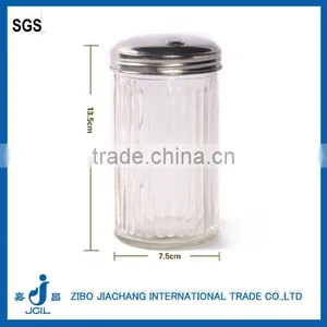 2016 Easy Clear Stripe Cylinder Glass Salt Shaker thumbnail-1