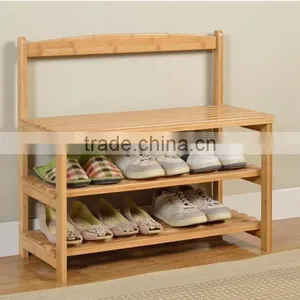 2015 New Design Entrance Can Sit Wooden Shoe Rack thumbnail-2