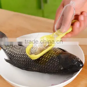 Stocked Plastic Fish Scale Scraper Fish Scale Remover With Cover thumbnail-1