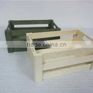 Green Color Plywood Wooden Crate for Milk Friut thumbnail-1