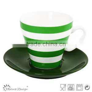 Cup Saucer Handpainting Top Sale Relaxation and Antique Style With Stripes thumbnail-2