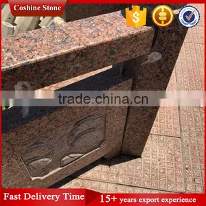 Beauty Outdoor Balcony Railing Designs, Maple Red Granite Balusters thumbnail-4