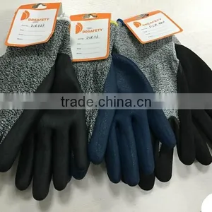 DDSAFETY Cut Resistant Blue Latex Palm Coated Safety Gloves thumbnail-5
