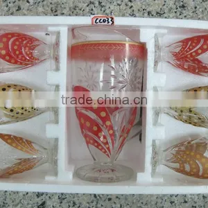 JK033 7pcs Glass Drinking Set With Deco thumbnail-1
