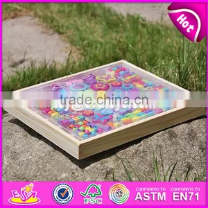 2017 New Design Educational Wooden Threading Toys for Toddlers W11E059 thumbnail-6