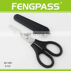 S2-1401 5-1/4" 2CR13 Stainless Steel ABS Plastic Handle Paper Cutting Stationery Scissors/ Children Scissors With Plastic Holder thumbnail-2
