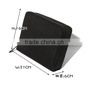 Black pu Leather Designer Makeup Bag With Professional thumbnail-2