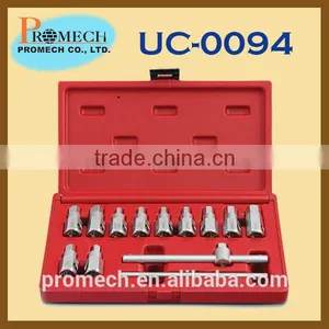 12pcs Vehicle Steel Oil Drain Plug Key Set / Under Car Tool Of Automobile Repair Tools Set thumbnail-1