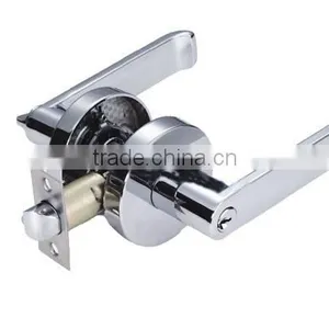Satin Nickel Zinc Alloy Handle Keyless Hotle Door Leverset Lock thumbnail-2