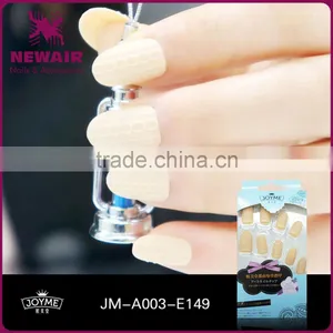 3D Natural Carving Matt Design False Nail Tips thumbnail-1