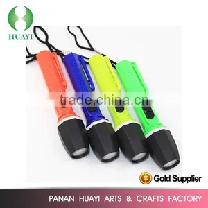 High Quality Fashion Design Colorful Plastic LED Flashlights thumbnail-2