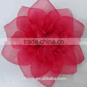 Chiffon Fabric Hair Flower thumbnail-1