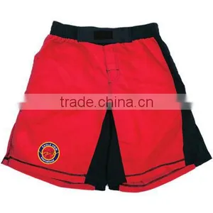 GRAPPLING SHORT NYLON RED AND BLACK thumbnail-1