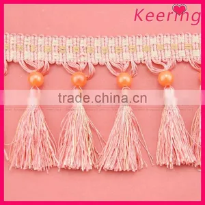 Hot Fashion Pink Beads Tassel Trim WTP-1290 thumbnail-1