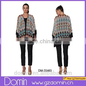 2015 New Satin Gowns Tassel Design Print Kimono Cardigan thumbnail-1