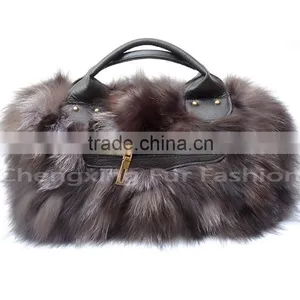 CX-H-34 Genuine Fox Fur Handbag thumbnail-2