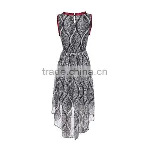Maxnegio Long Dress Chiffon New Style Irregular Hem Chiffon Beach Dress thumbnail-6