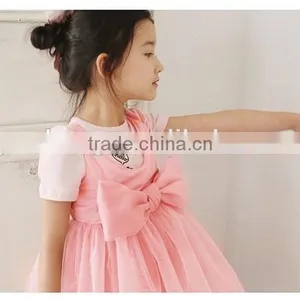 New Fashion Baby Girl Dress Pink Party Children Dress For Summer thumbnail-4