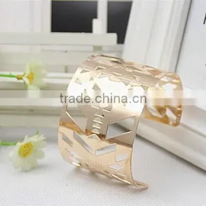 2015 Fashion Metal Gold Hollow Open Bangle Jewelry Adjustable thumbnail-3