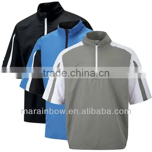 2013 Windproof Short Sleeve Golf Jacket 1/2 Zip Wind Top thumbnail-1