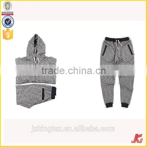 Jiangxi Kingtex New Look Spring/Autumn Elbow Patched Tie Dyed Contrast Balck Hem Tracksuits Casual Hoodies Set thumbnail-2