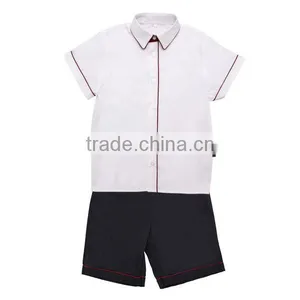 Customized Made Different Style Kindergarten Primary School Uniform Little Kids Boys Shirts and Shorts /boys School Uniform thumbnail-1