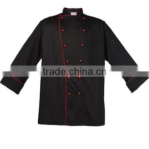 Black Double Breasted Executive Chef Uniform thumbnail-1