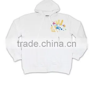 Trade Assurance BSCI Customized Design 2016 Embroidery/screenprint Wholesale White Hoodie thumbnail-5