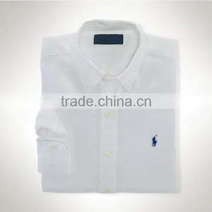 Fashion Deep Blue , White Polo Branded,soft ,breathable Slim Fit Linen Shirt for Man thumbnail-1