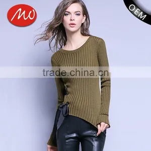 Factory Wholesale Women's Thin Wide Neck Tight Pullover Spring Sweaters With High Quality thumbnail-1