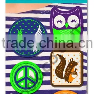 Neon Iron on Canvas Patch Owl Animal Colorful Heat Press Patches thumbnail-1