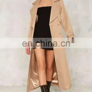 China Custom Women Long Maxi Trench Coat Wholesale thumbnail-2