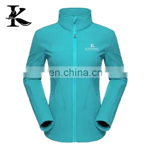 Womens High Quality Plain Windbreaker Waterproof Softshell Jacket thumbnail-1