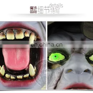 Halloween Witch Scary Latex Mask With Wigs thumbnail-6