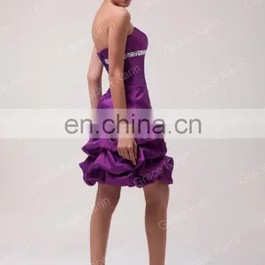 Grace Karin Girls Beautiful Sexy Off Shoulder Sweetheart Neckline Short Puffy Purple Cocktail Dresses CL3143 thumbnail-4