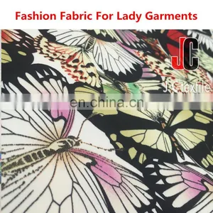 100 POLYESTER SILK SATEN STARMP PRINTING CHIFFON Women Fabric thumbnail-5