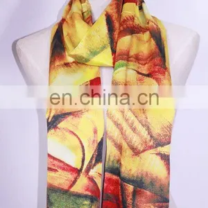Digital Print Custom Design Silk Scarf thumbnail-1