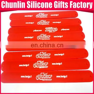 New Coming Silk Printed Silicone Slap Bracelet thumbnail-2